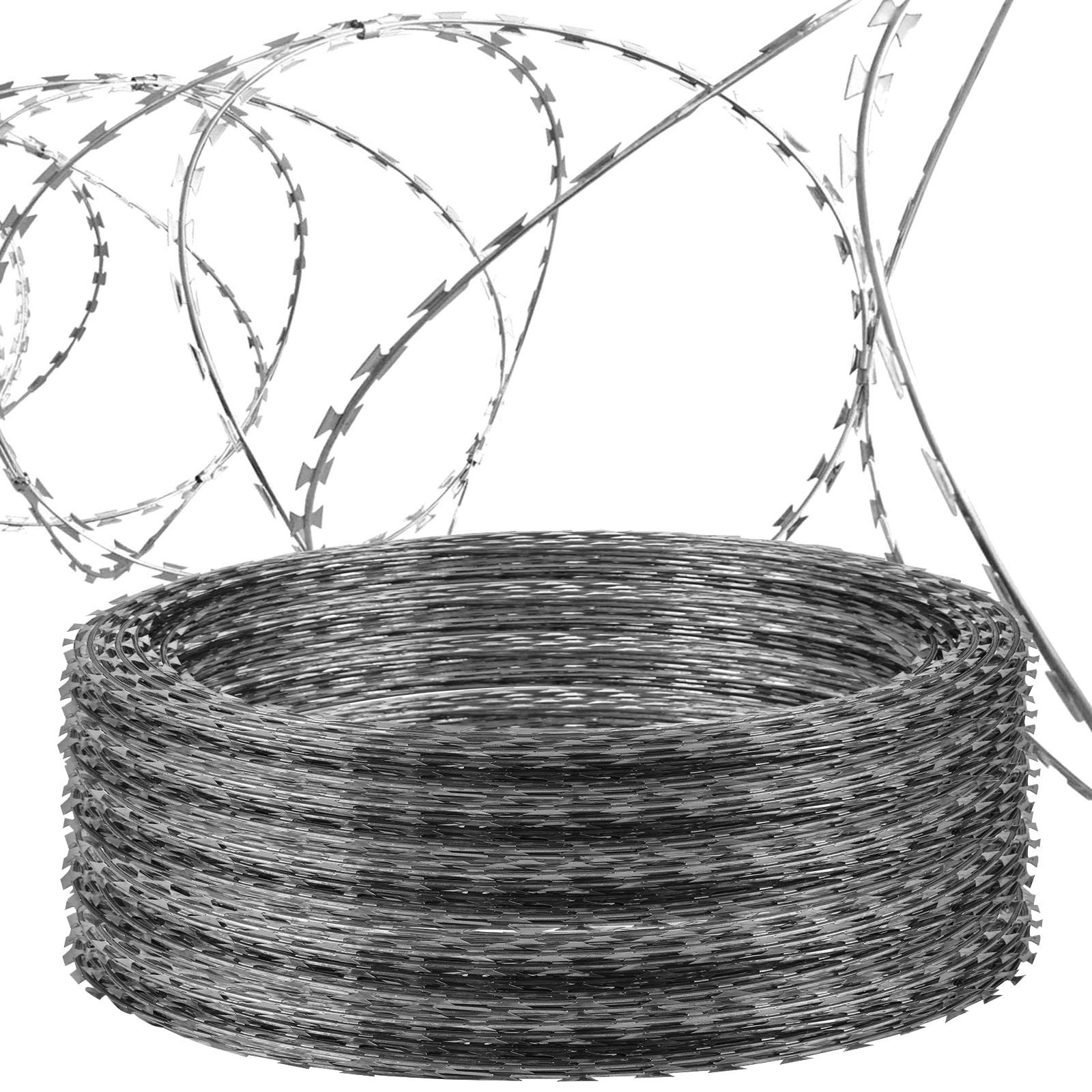 Manufacturer BTO-22 Galvanized Stainless Steel Military Concertina Razor Wire