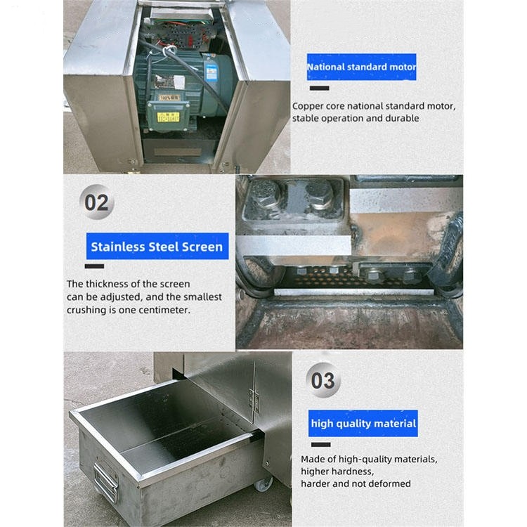 Industrial Bone Grinder Machine Cattle Grinder Meat Bone Crusher Equipment 600kg/H