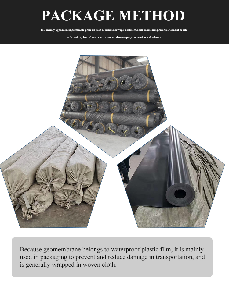 Non-Slip Rough Surface Geomembrane for Fish Shrimp Farm Pond