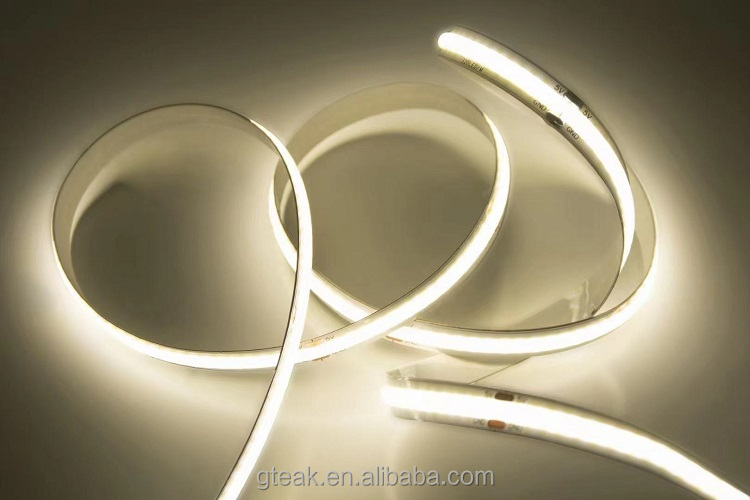Decorative Background indoor flexible led strip Light rgb white warm blue color 5V 12v 24V 5M Luminous cob led strip light