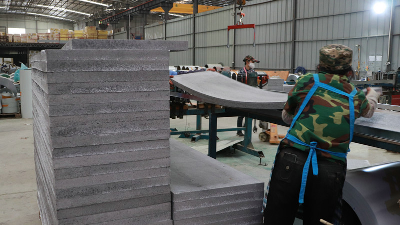 Siliceous Slate Eps Sandwich Panel Walls Fireproof With Steel Sheet