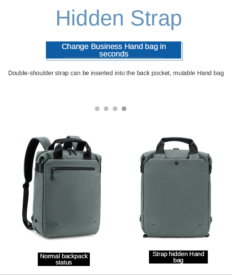 ISO9001 Oxford Cloth Men Business Backpack Wear Resistant 0.95kg