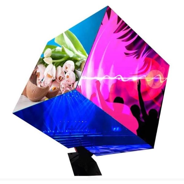 P2.5 Custom Size Full Color Indoor Outdoor HD 3D Led Cube 5 Sides Magic Square Creative Cube Led Display Waterproof
