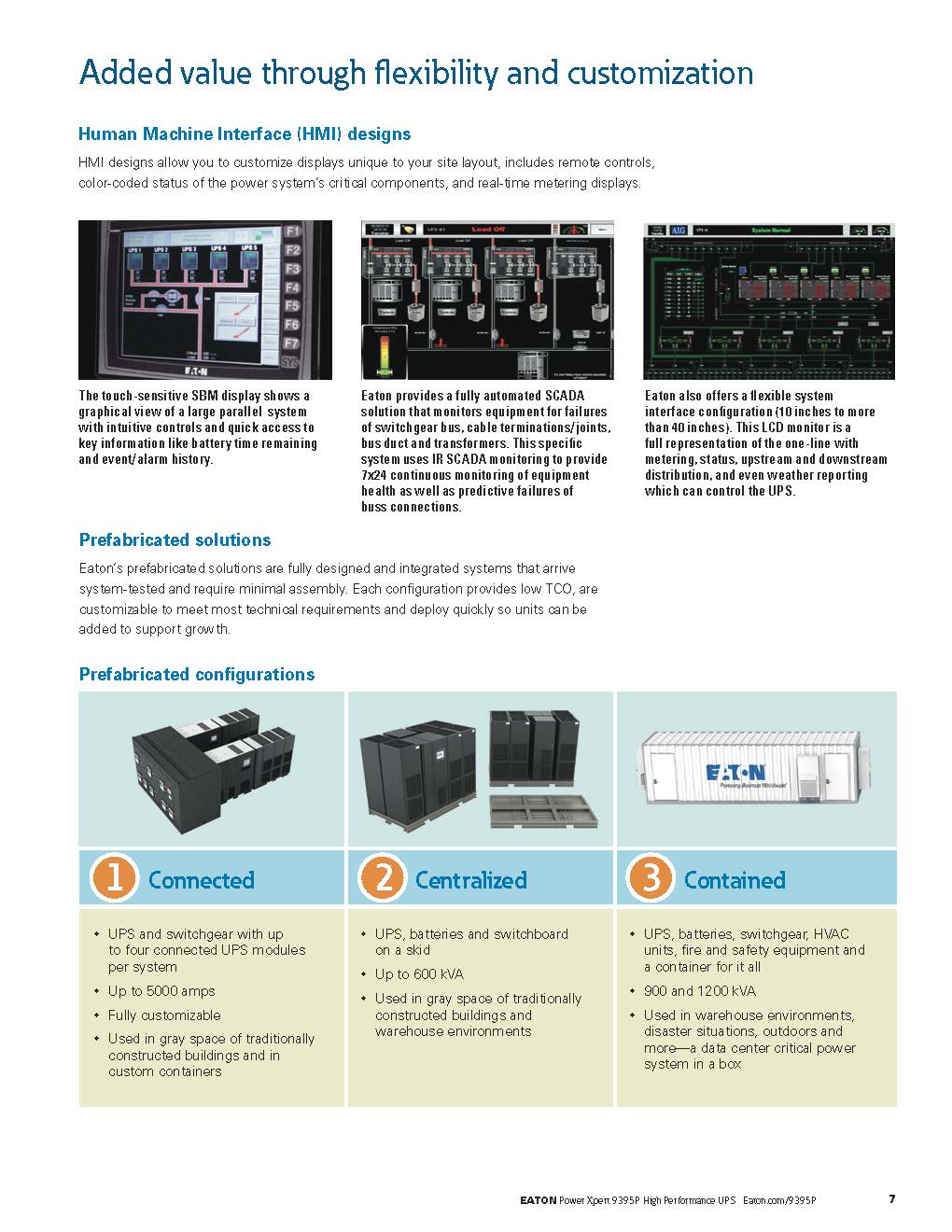 Eaton Power Xpert 9395 200KVA 250KVA 300KVA 400KVA 500KVA 550KVA 600KVA 3 Phase Online UPS System