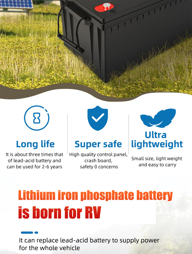 High Capacity 400AH 12V Lithium Ion Battery RV Battery For Solar Energy