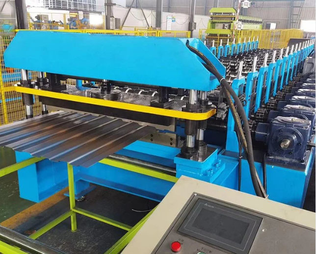 380v Container Wall Panel Roll Forming Machine Hydraulic Transmission
