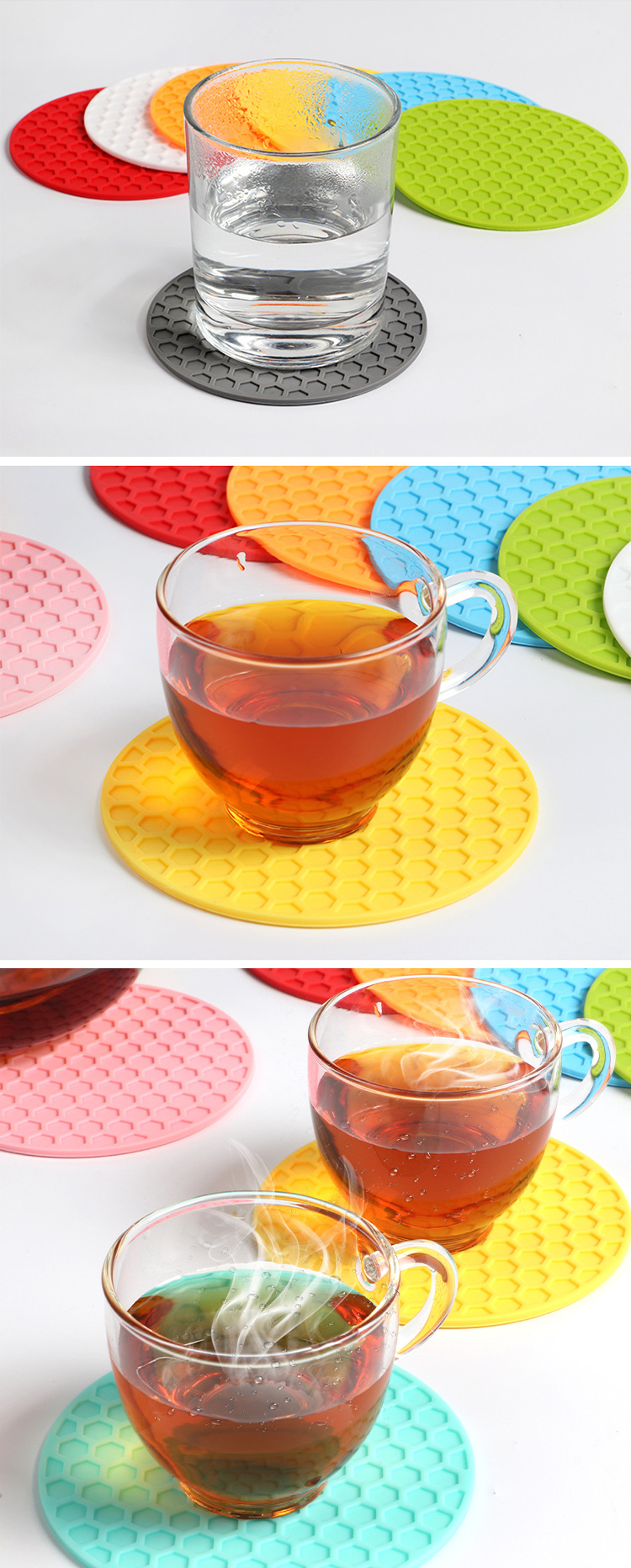 Silicone Trivet Mats Heater for Milk Tea Coffee Mug