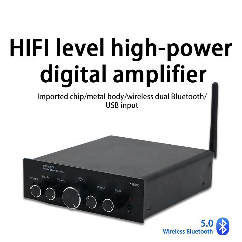 2*100W 2.1 Channel Digital Audio HIFI Desktop Digital Amplifier Subwoofer Sound Power Amplifier for Home Audio