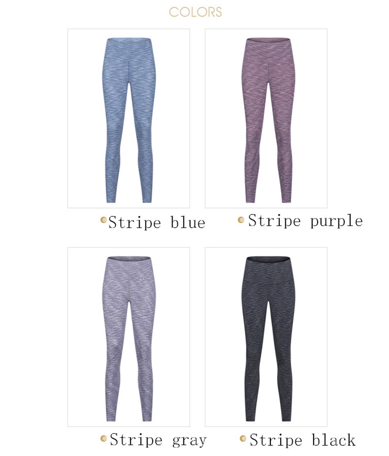 Yarn Dyed Weaving Women's Stretch Patterned Yoga Pants Nylon Polyester Spandex