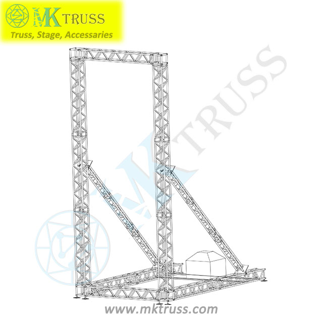 Customized Speaker Truss System with Fashion Style 9M Length and 15-18 Degree Hardness