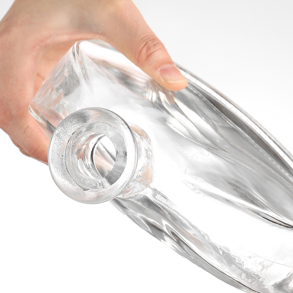 Sealing Type Thick Bottom Flat Whisky Bottles for Cosmetics Industry Glass Material