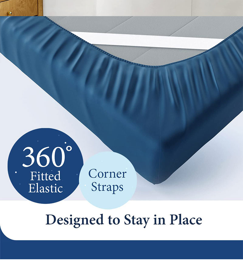 600TC Egyptian Cotton Home Bed Sheet Set with Customized Size Fitted Sheet and Cooling Flat Sheet