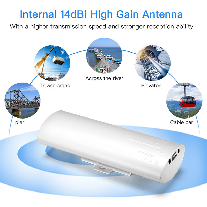 450Mbps Wireless Network Bridge 24V POE Long Range 3000m Outdoor Wifi Bridge