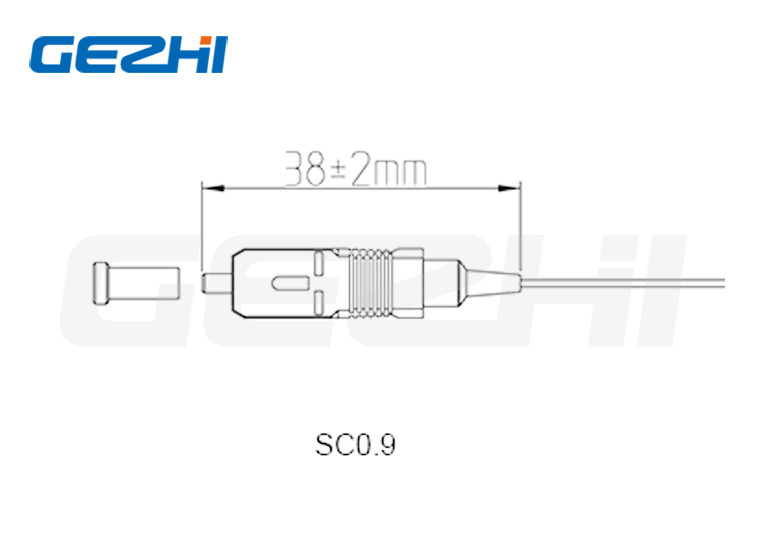 ODM SC UPC Fiber Optic Connector SM Simplex Parts 0.9mm Cable