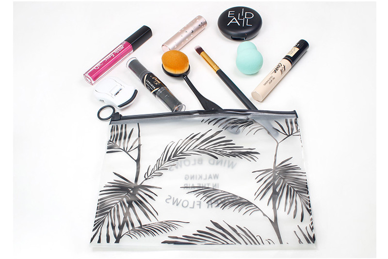 Cartoon Clear Woman Portable Transparent Travel Pvc Makeup Bag
