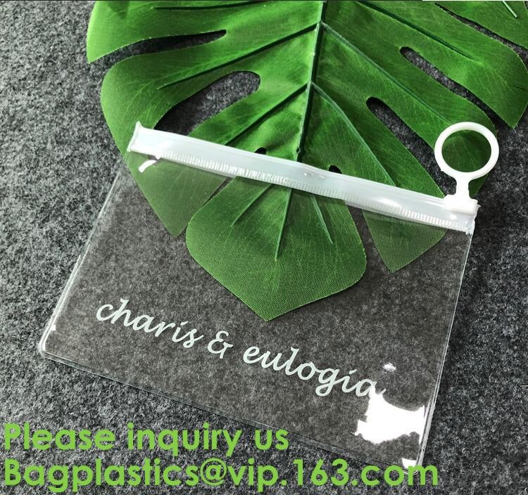 Pouch Slider Plastic Zipper Folder PVC Clear Cosmetic Bag Pencil Pen Packaging Bag,Pvc Zip lockk Bag For File And Document