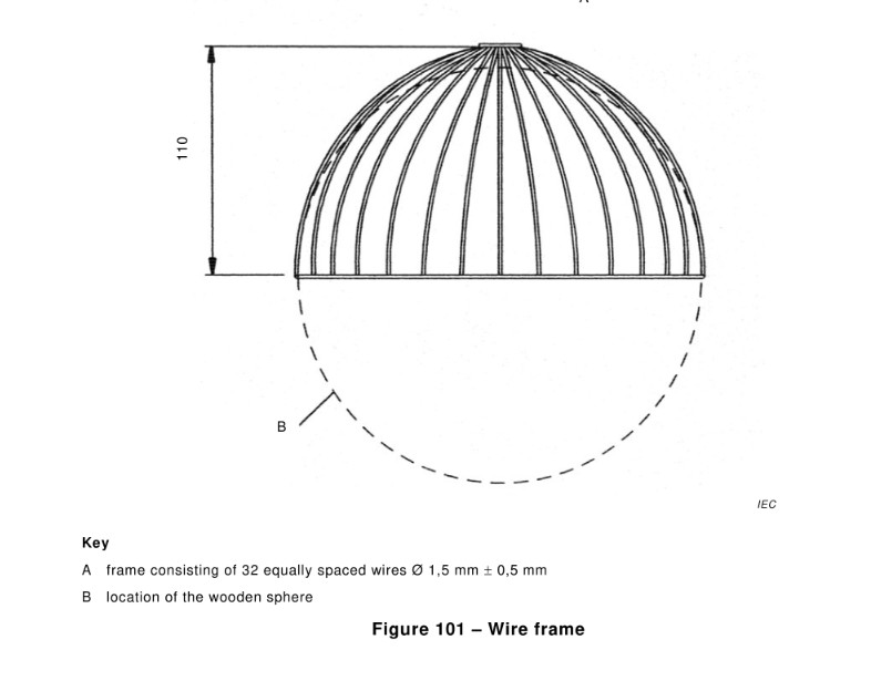 IEC 60335-2 Helmet Type Hairdryer Operation Testing Device With Wooden Sphere