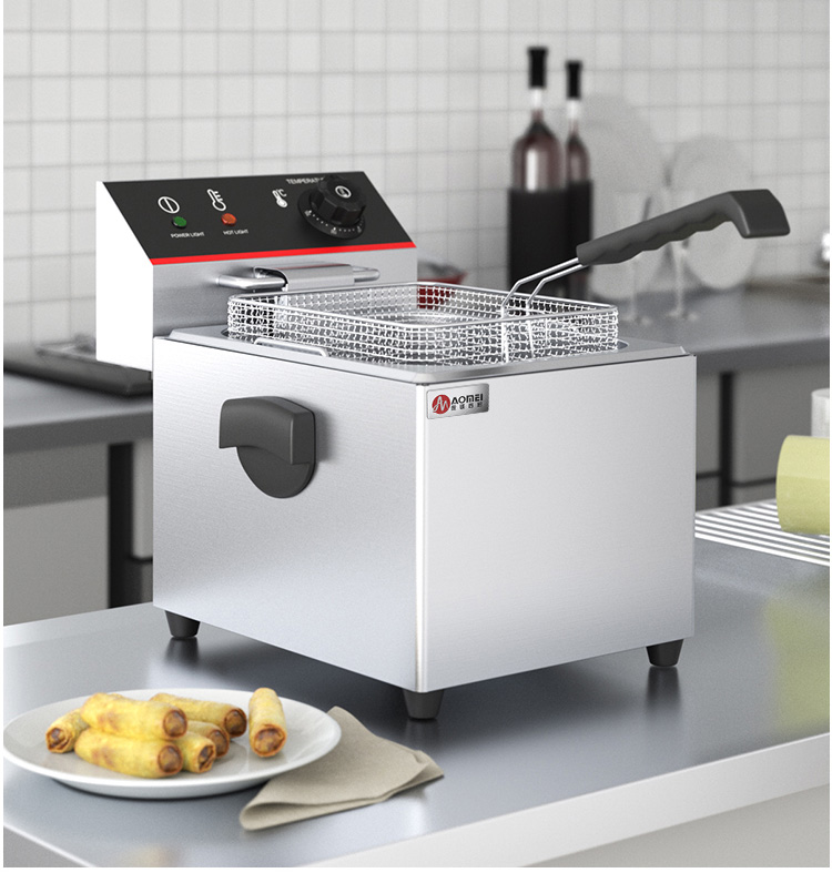 Commercial Kitchen Electric Deep Fryer 8L One Tank for Restaurant Catering Equipment