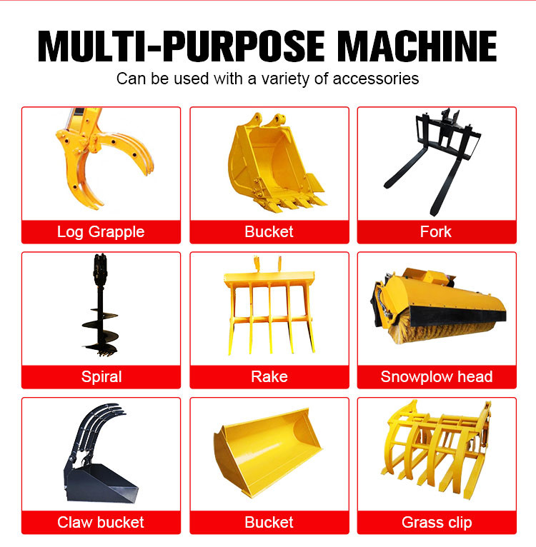 3000Kg Small Wheel Loader Construction Wheel Loader Multifunctional