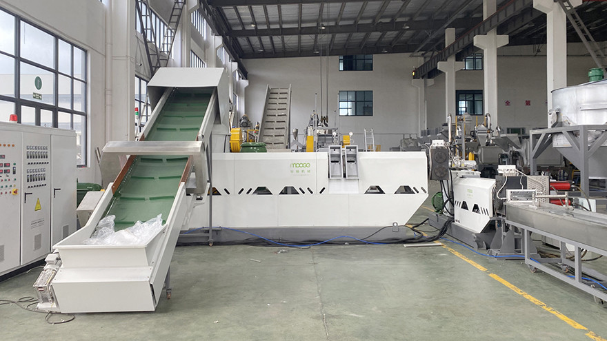 Plastic Recycled Hdpe Pe Film Granules Making Granulator Machine