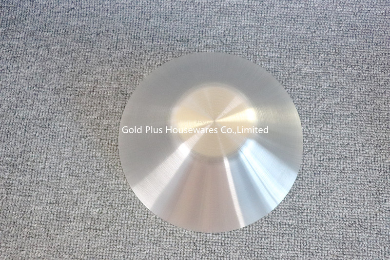 5cm Height Stainless Steel Round Tray For Dessert Salad Metal Fruit Platter