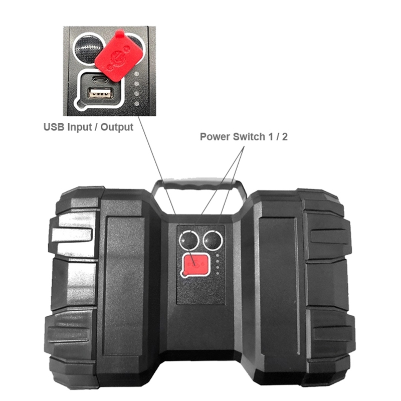40W Multi Function Portable Searchlight IP55 High Powered Handheld Spotlight
