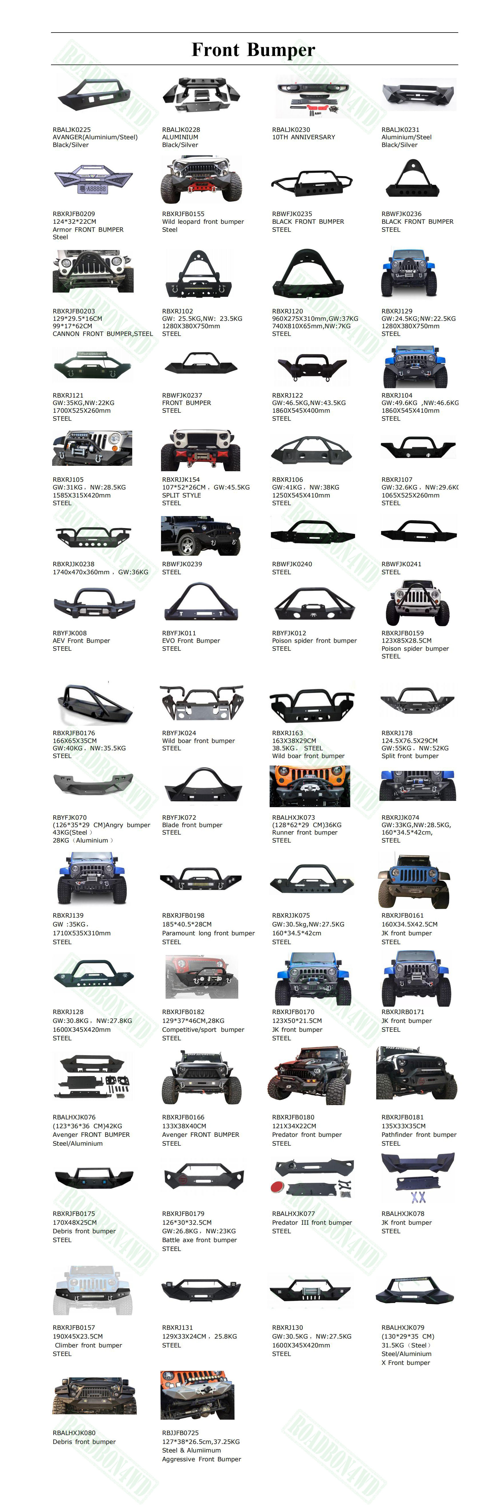 Wrangler Rear bumper steel black rear bumper for Jeep wrangler JK