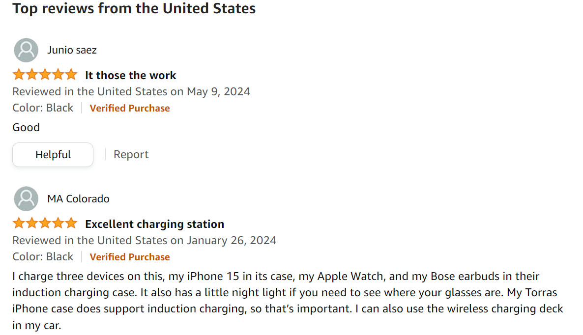Wireless Charger 3 in 1 Wireless Charging Station, 15W Fast Wireless iPhone Charger for iPhone 15/14/13/12/11/Pro/Max/X