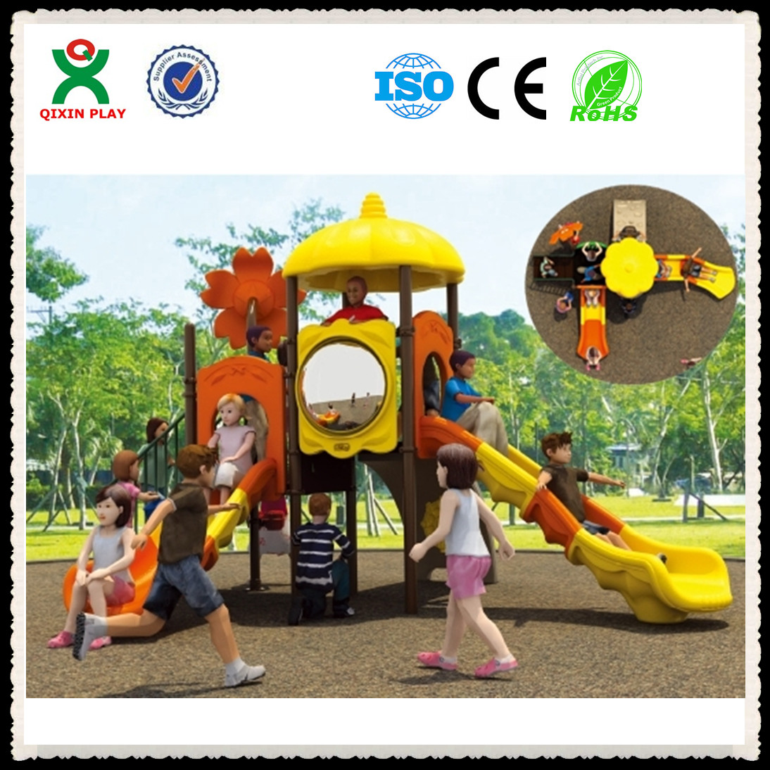 Toddler Outdoor Playground Set For Sale QX-008B