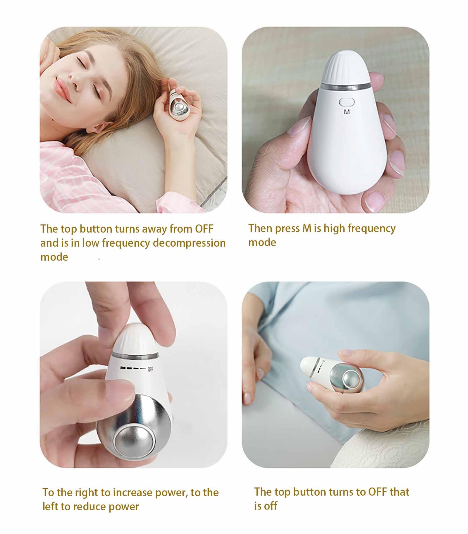 Pressure Insomnia Hypnosis Brain Massage Adjust Heart Rate Headache Attention Focusing Anxiety Items Smart Sleep aid (White)