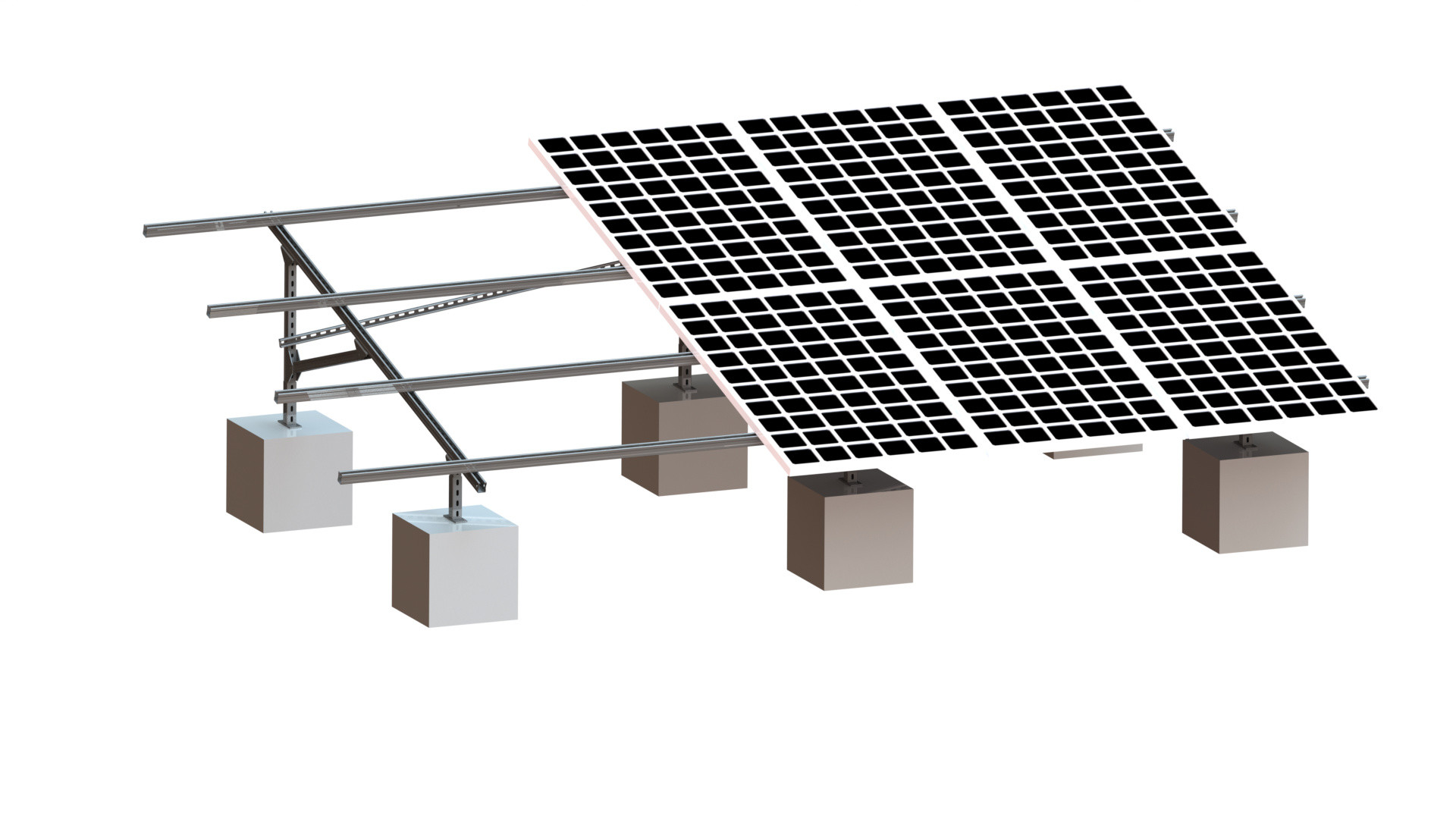 Frameless Steel Solar Structure Anti Corrosion Galvanized Panel Ground Mount Rack