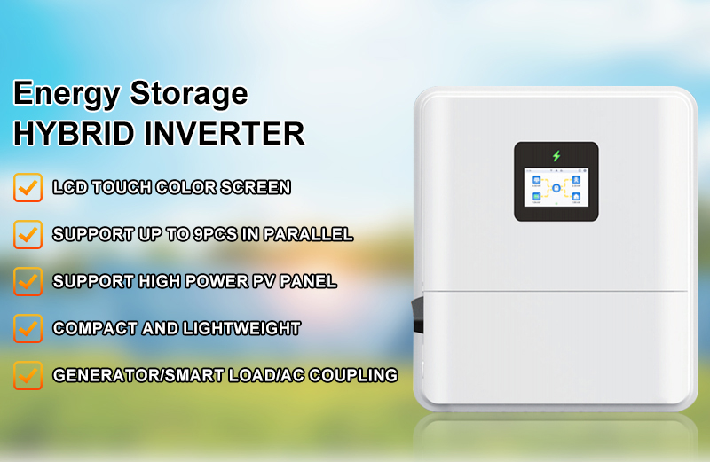 IP65 Single Phase 48V 3kw 3.6kw 5kw 6kw Hybrid Inverter On/Off Grid Solar Inverter Pure Sine Wave 4.6kw Hybrid Solar Inverter