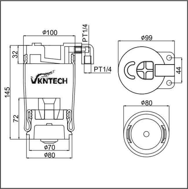 VKNTECH 49710-2222 Sleeve Type Air Springs LSH 360HP Front Air Bags VKNTECH 1S0500