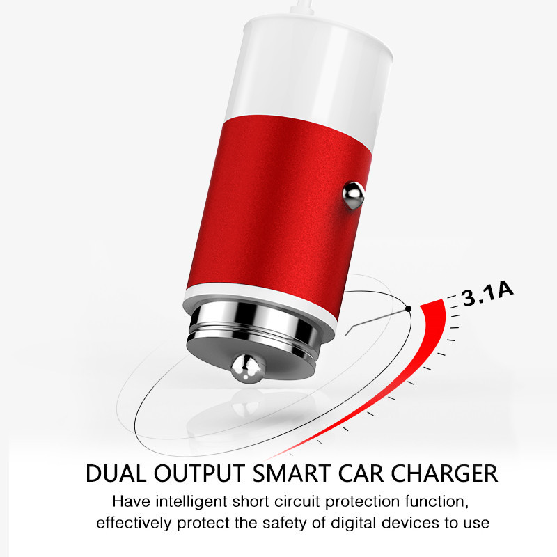 5V 3.1A Dual USB Car Charger for iphone charger For ipad 2 3 4 5 For Samsung Galay S4 S5 note USB car charger