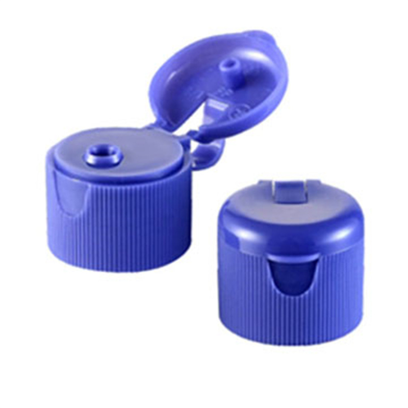 24410 Plastic Ribbed Lid Plastic Flip Top Cap with Bottle