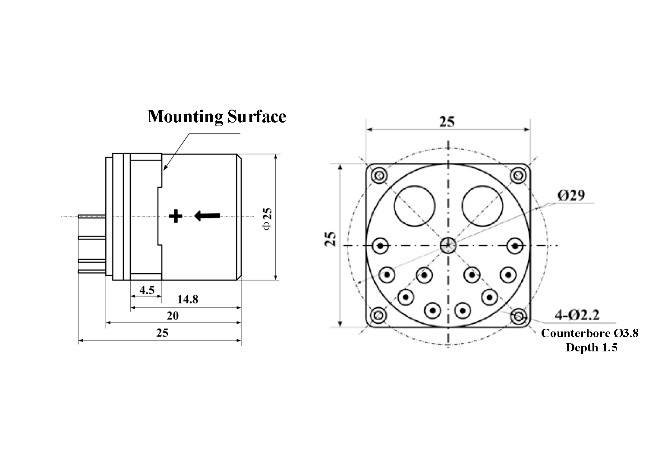 Shock Resistant Accelerometer Sensor with Wide Storage Temp Range，Bias ≤10mg，Storage temperature -55°C～+120°C