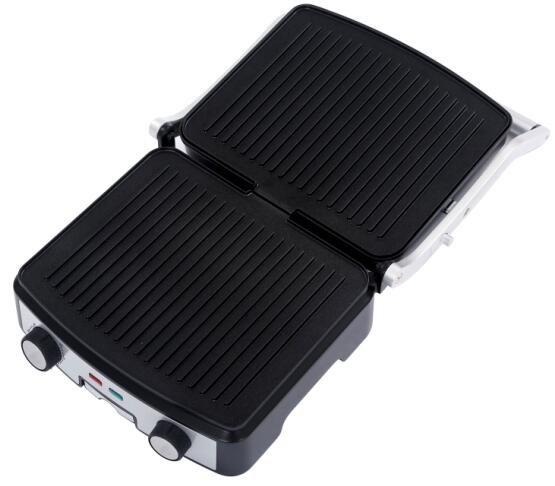 Fully Open 4 Slice Panini Grill, panini press, sandwich press, sandwich toaster With S/S Housing