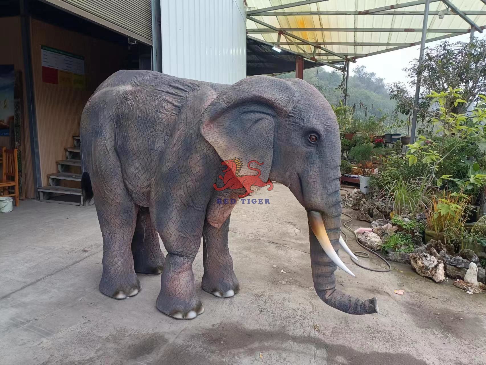 Customized Performance Realistic Adult Elephant Animal Double Costume With 110/220VAC/380V Power