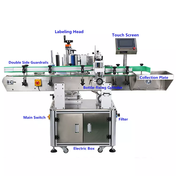 1935mm Automatic Round Bottle Labeling Machine for Beer Cans and Plastic Jar Stickers