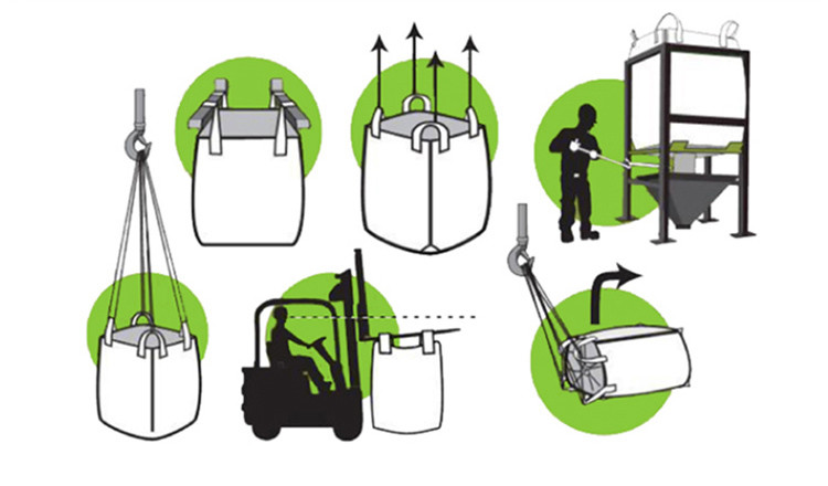 1.5 Ton Custom Size Polypropylene Jumbo Bags Filling Spout Top Available