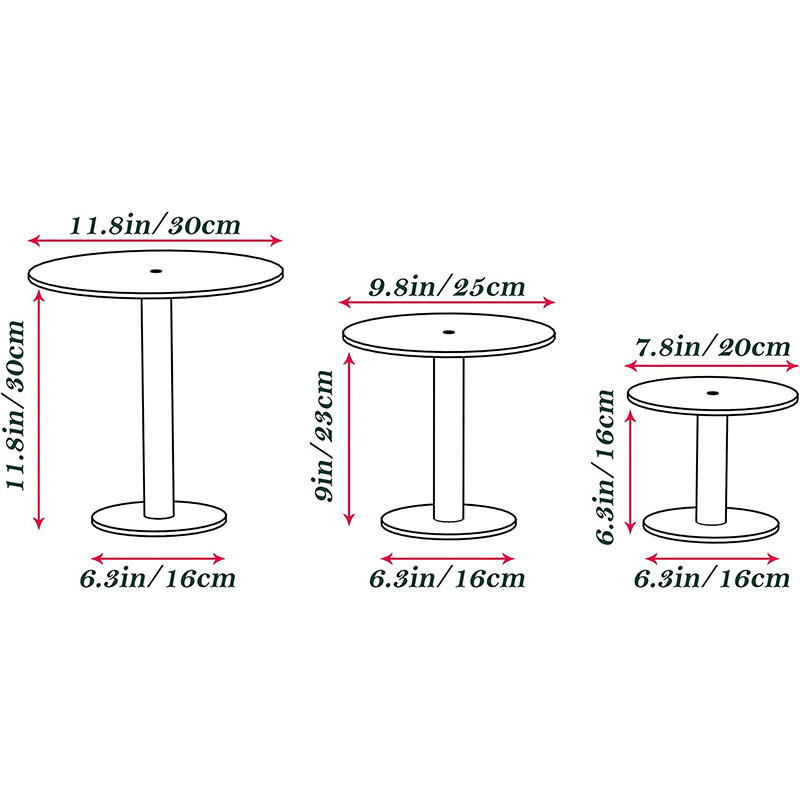Lovely Round Shape Clear Acrylic Cake Holder Plexiglas POS Stand For Dessert Cake