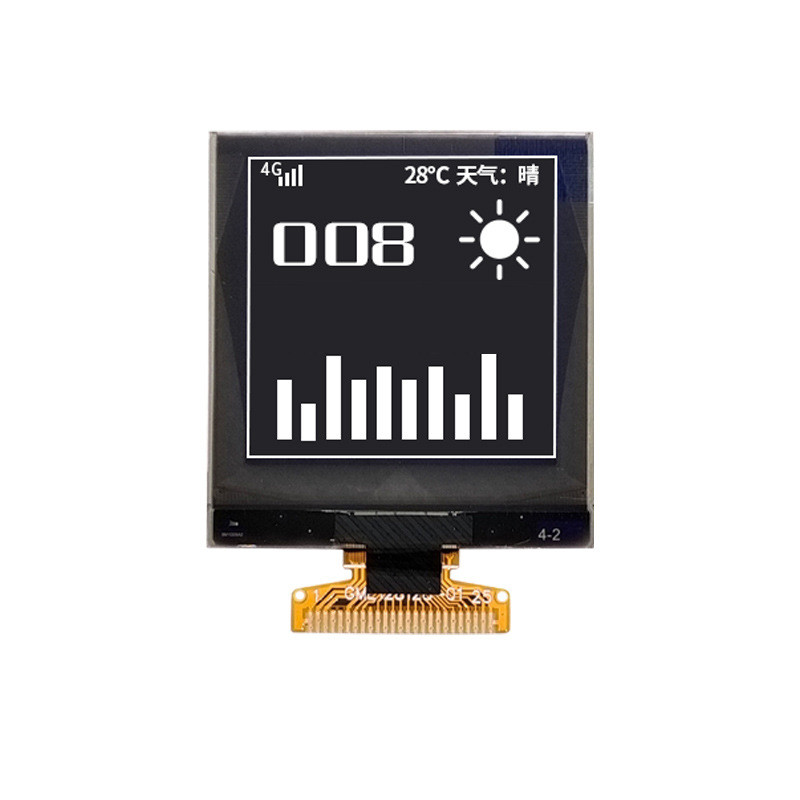 1.5 Inch Pmoled, 128x128 Resolution, 25 Pins 3/4 Spi I2c Interface , White Blue Oled Display