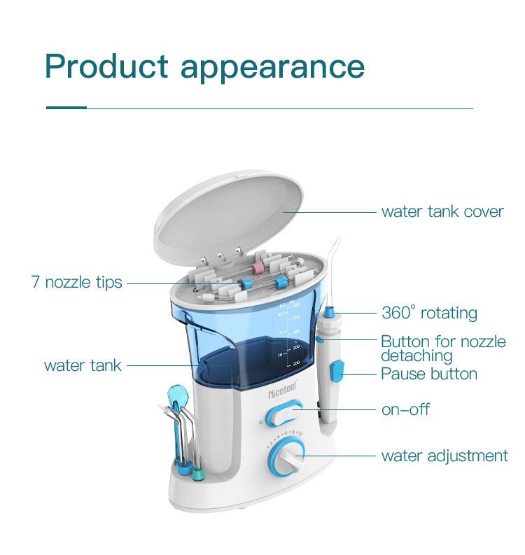 Oralginal 600ml Electric Water Jet Dental Floss 10+ Working Mode