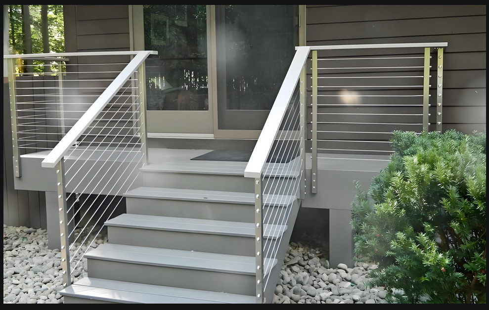 Prefabricated Zinc Alloy Stair Railing Weatherproof Anti Rust Metal Barrier Solution