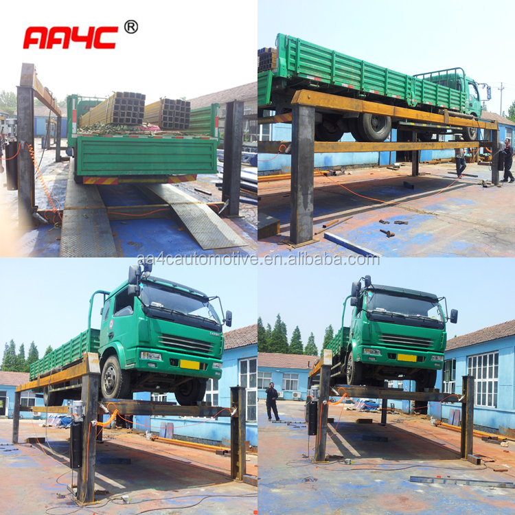 AA4C 10T 20T bus ramp truck hoist heavy duty lift Hydraulic 4 post vehicle lift vehicle parking system vehicle ramp