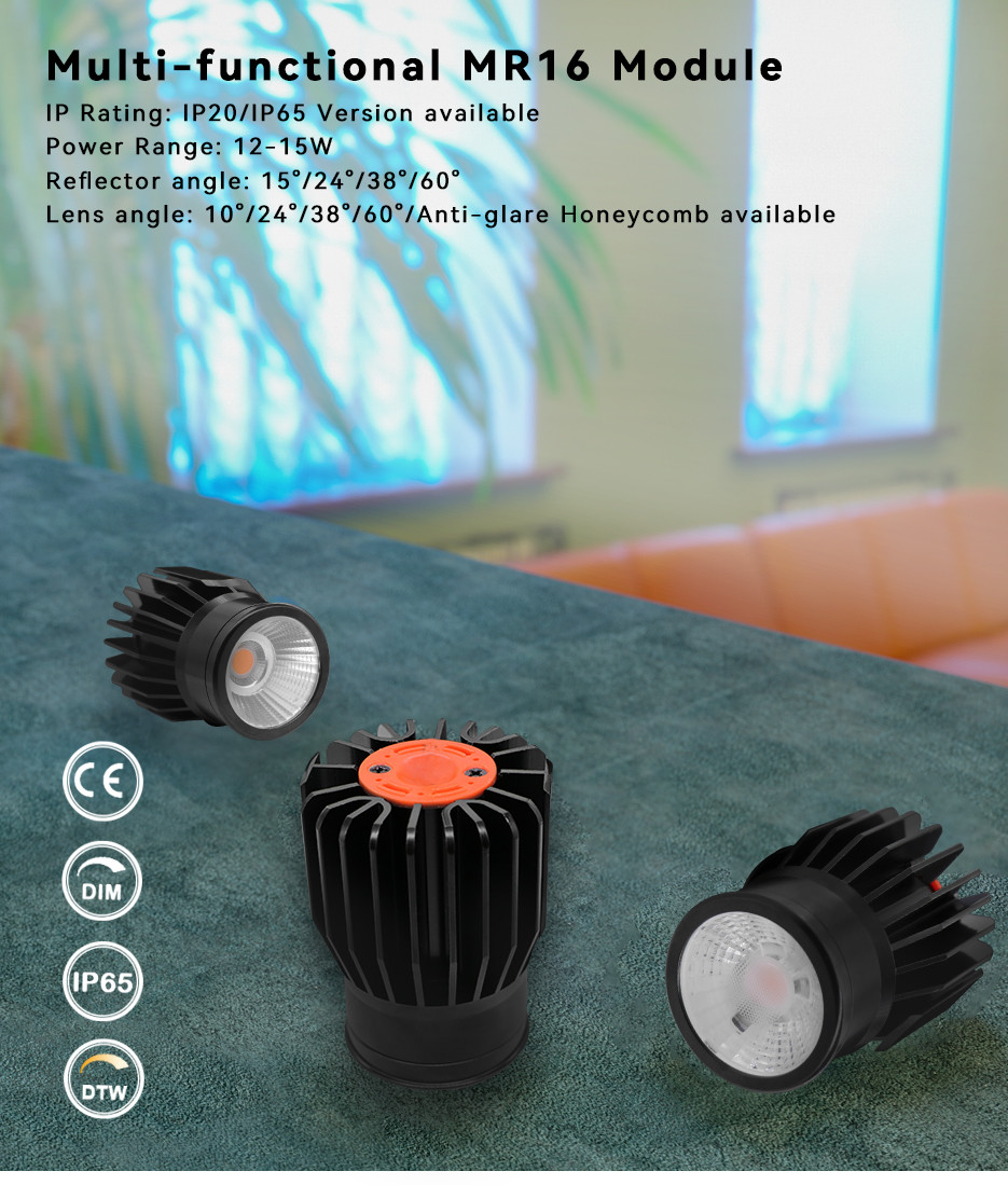 MR16 LED Module Single Colour Heat Sink For Commercial Lighting
