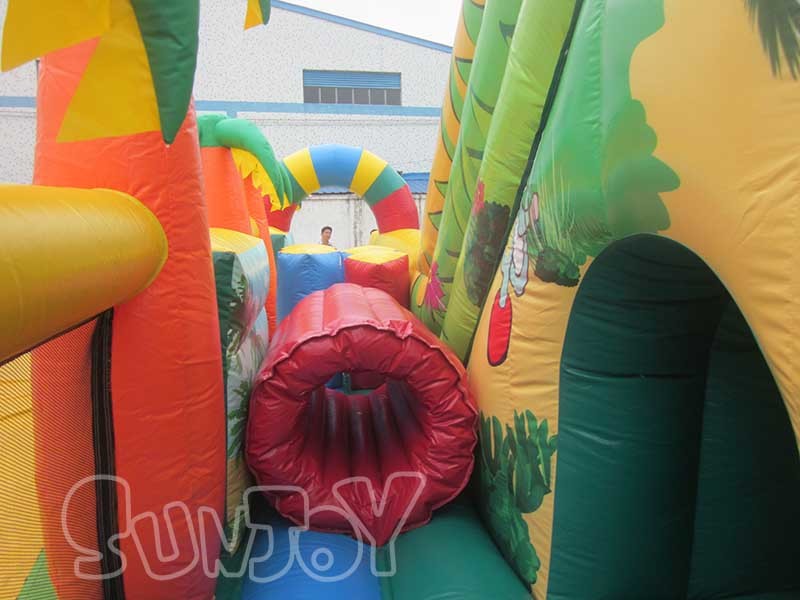 Children EN14960 Monkey Inflatable Play Park For Backyard