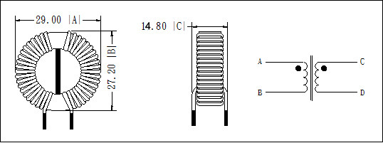Ferrite Rod Cores Power Inductor Coil 50 KHz - 500 KHz Frequency With 3mm Creepage