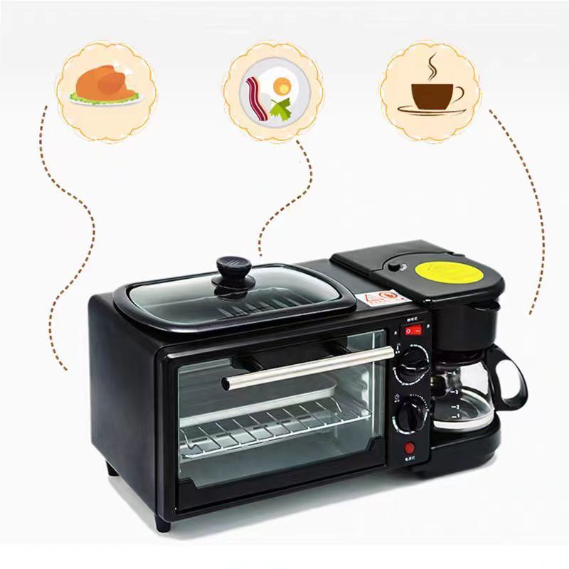 OEM Electric Oven/ Coffee Machine / Frying Pan - 3-in-1 Breakfast Maker