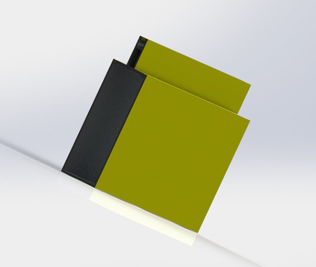 Yellow Fluorocarbon Coating Aluminum Curtain Wall System For Commercial Building